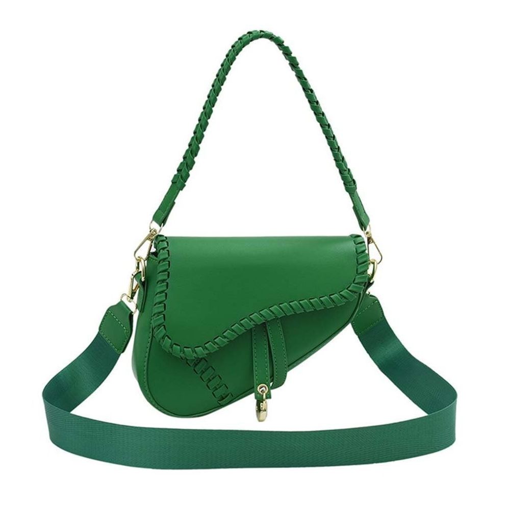 Trendy Saddle Shoulder Bag Clutch Purse Underarm Handbag Satchel :]